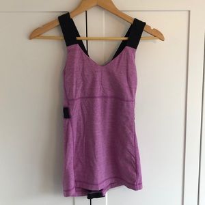 Lululemon Purple/Black Cross-back Tank
